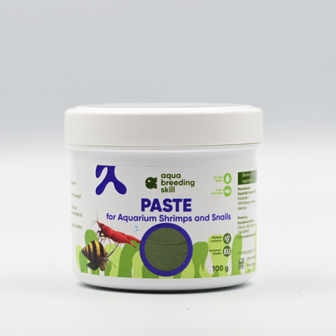 Alimento em pasta para camarões e caracóis – 100 g – alimento para aquário